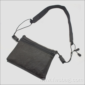 Custom Waterproof New Eco Friendly Reusable Tyvek Paper Sling Pouch Travel Messenger Bags